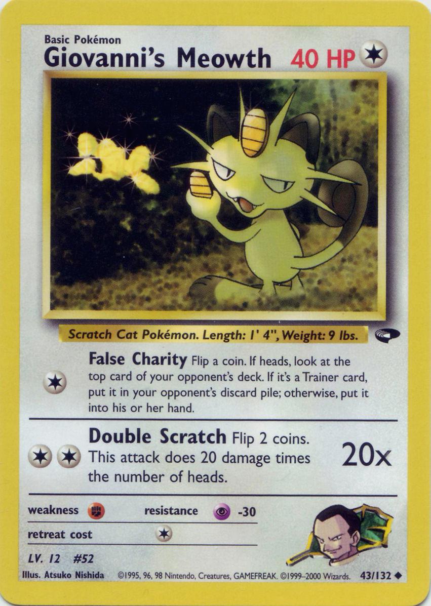 Giovanni's Meowth 043/132 - Gym Challenge Unlimited