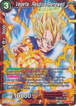 Vegeta, Resolve Renewed (EX13-04) [Special Anniversary Set 2020] Parallel Foil
