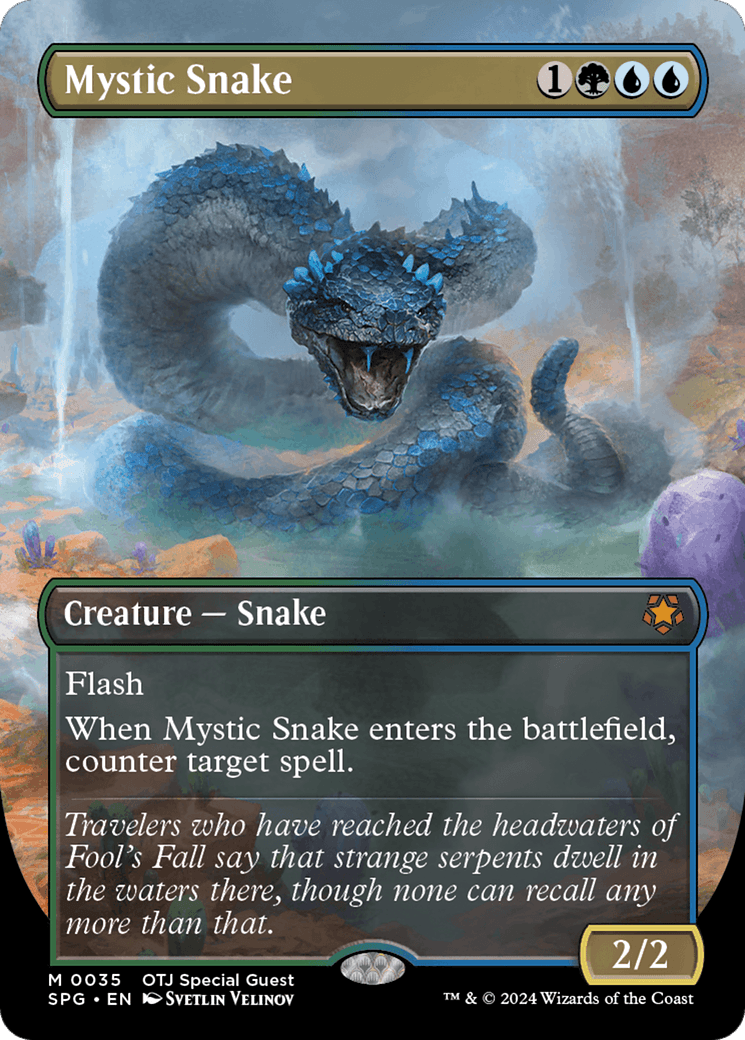 Mystic Snake (Borderless) [Outlaws of Thunder Junction Special Guests] - Josh's Cards