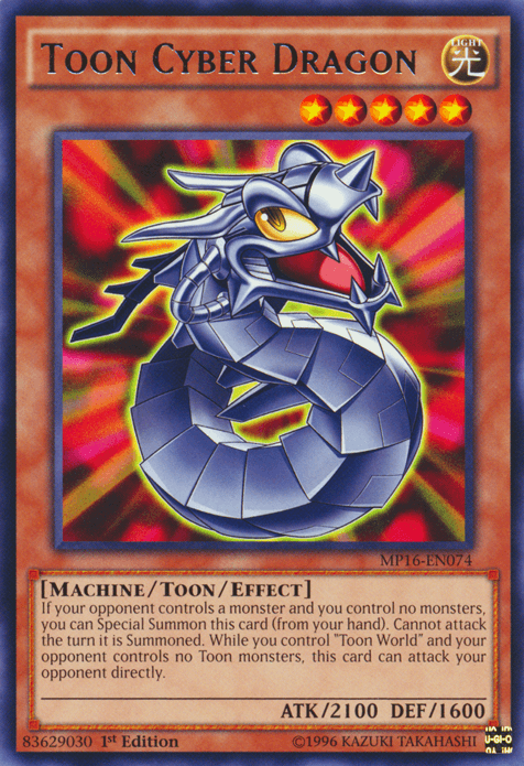 Toon Cyber Dragon [MP16-EN074] Rare - Josh's Cards