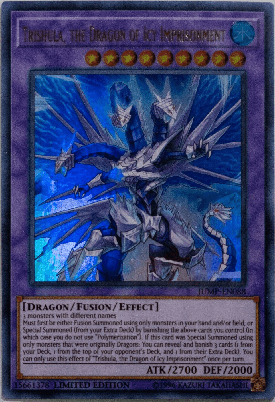 Trishula, the Dragon of Icy Imprisonment [JUMP-EN088] Ultra Rare - Josh's Cards