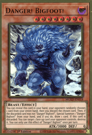 Danger! Bigfoot! (Alternate Art) [MGED-EN018] Gold Rare - Josh's Cards
