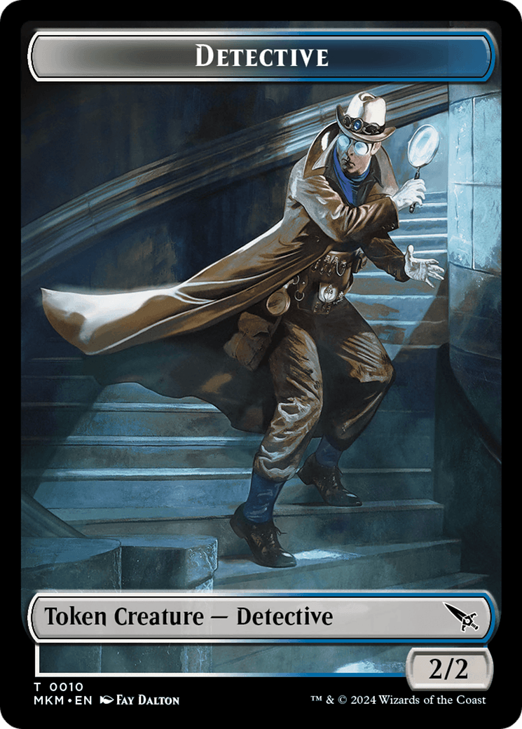 Detective // Dog Double-Sided Token [Murders at Karlov Manor Tokens] - Josh's Cards