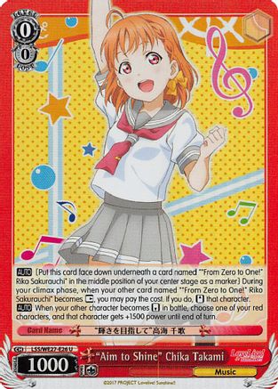 "Aim to Shine" Chika Takami (LSS/WE27-E26 U) - Love Live! Sunshine!! Extra Booster
