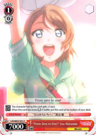 "From Zero to One!" You Watanabe (LSS/WE27-E31 C) - Love Live! Sunshine!! Extra Booster