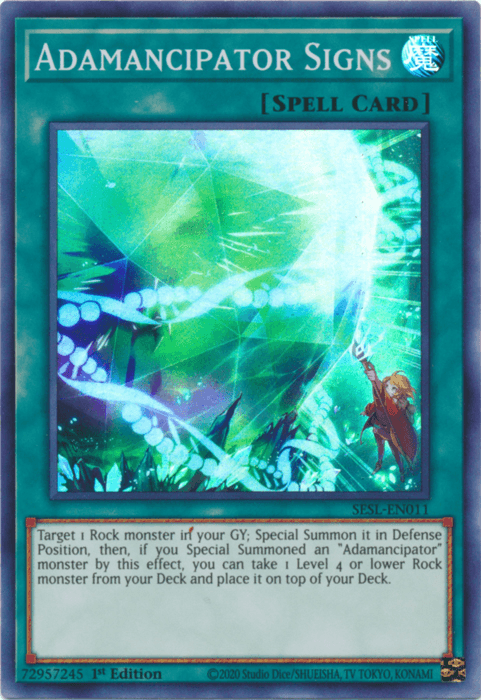 Adamancipator Signs [SESL-EN011] Super Rare - Josh's Cards