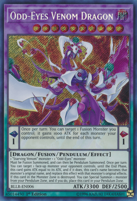 Odd-Eyes Venom Dragon [BLLR-EN006] Secret Rare - Josh's Cards