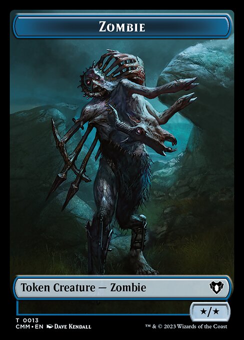 Human Soldier // Zombie (0013) Double-Sided Token [Commander Masters Tokens] Foil
