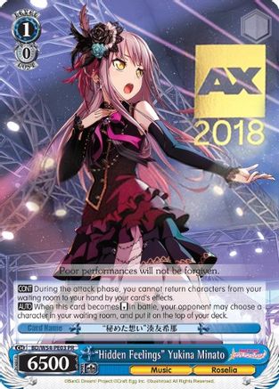"Hidden Feelings" Yukina Minato (Anime Expo 2018 Stamped) (BD/W54-PE03 PR) - BanG Dream! Girls Band Party!