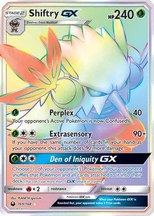 Pokemon: Shiftry GX Secret Celestial Storm 169/168 - Near Mint