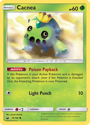 Cacnea 019/168 - SM  Celestial Storm Reverse Holofoil