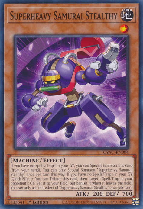 Superheavy Samurai Stealthy [CYAC-EN004] Common - Josh's Cards