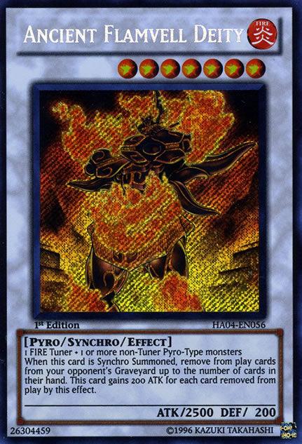 Ancient Flamvell Deity [HA04-EN056] Secret Rare - Josh's Cards