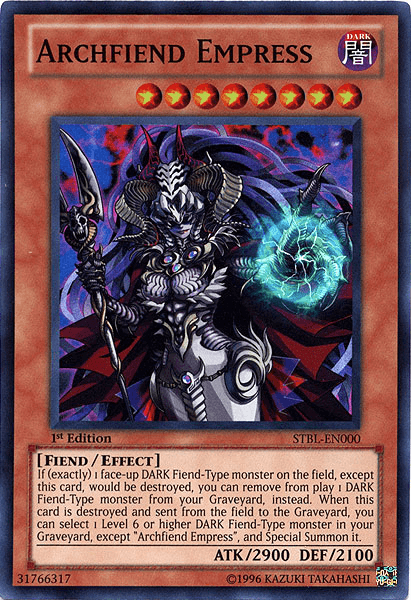 Archfiend Empress [STBL-EN000] Super Rare - Josh's Cards