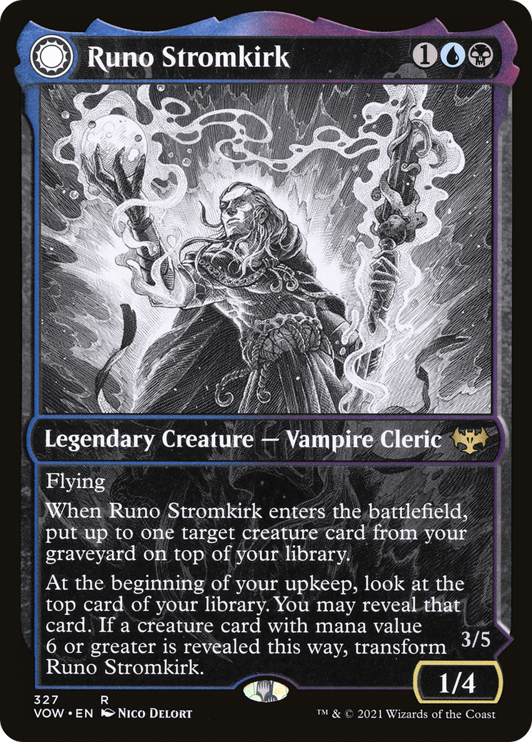 Runo Stromkirk // Krothuss, Lord of the Deep (VOW-327) - Innistrad: Crimson Vow: (Showcase, Double Faced Transform)
