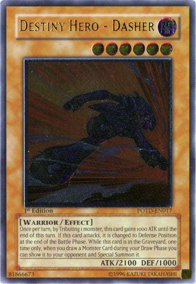 Destiny Hero - Dasher [POTD-EN017] Ultimate Rare - Josh's Cards