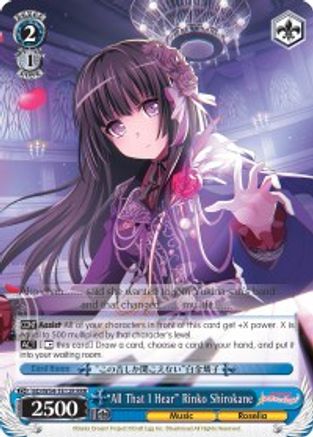 "All That I Hear" Rinko Shirokane (RRR) (BD/W54-TE12R RRR) - BanG Dream! Girls Band Party!