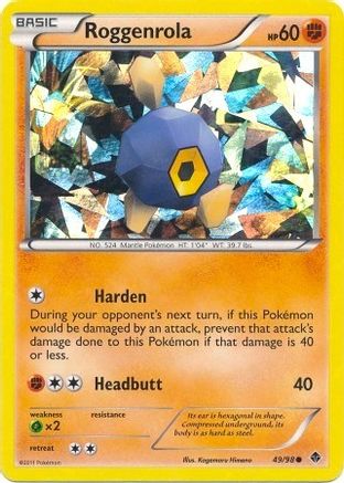 Roggenrola (Cracked Ice Holo) 049/98 - Blister Exclusives Holofoil