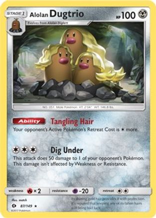 Alolan Dugtrio (Cosmos Holo) 087/149 - Blister Exclusives Holofoil