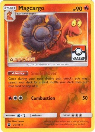 Magcargo 024/168 - League & Championship Cards - Reverse Holofoil