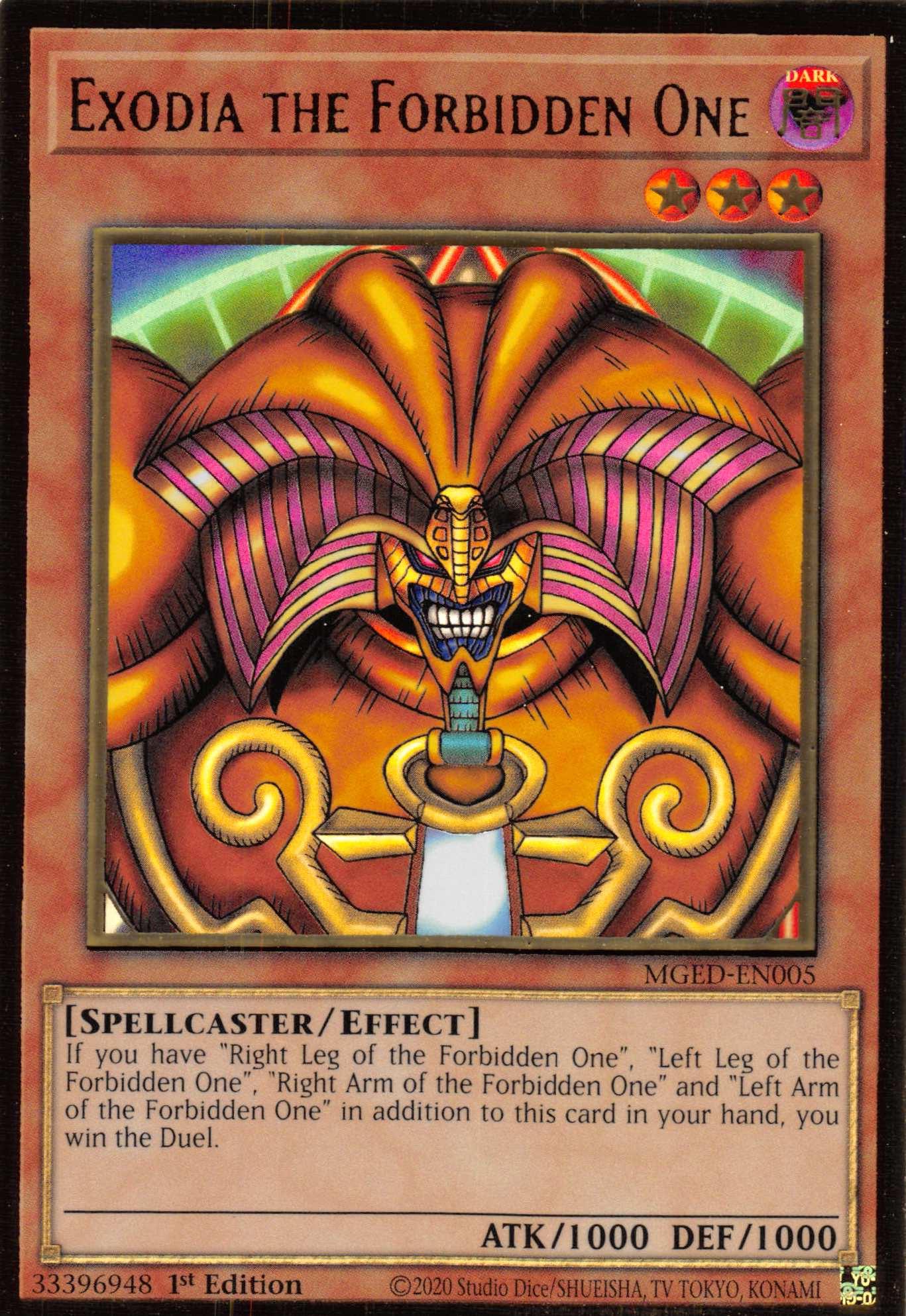 Exodia the Forbidden One [MGED-EN005] Gold Rare - Josh's Cards