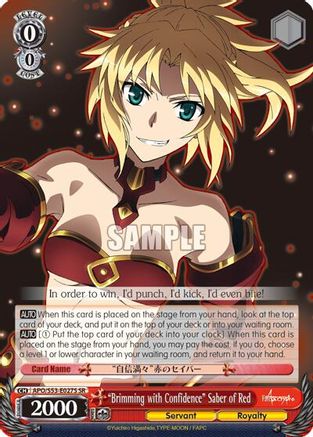 "Brimming with Confidence" Saber of Red (SR) (APO/S53-E027S SR) - Fate/Apocrypha