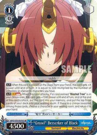 "Growl" Berserker of Black (SR) (APO/S53-E070S SR) - Fate/Apocrypha