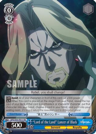"Lord of the Land" Lancer of Black (APO/S53-TE11 TD) - Fate/Apocrypha