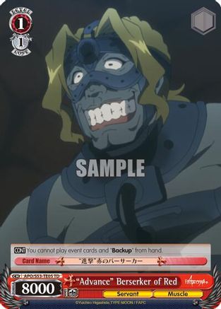 "Advance" Berserker of Red (APO/S53-TE05 TD) - Fate/Apocrypha