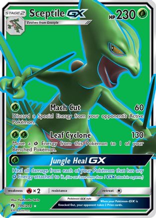 Sceptile GX (Full Art) 196/214 - SM  Lost Thunder Holofoil
