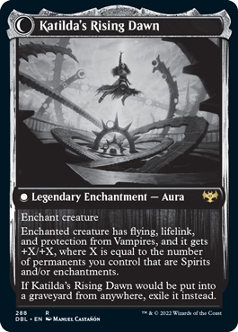 Katilda, Dawnhart Martyr // Katilda's Rising Dawn (DBL-288) - Innistrad: Double Feature: (Double Faced Transform) Foil