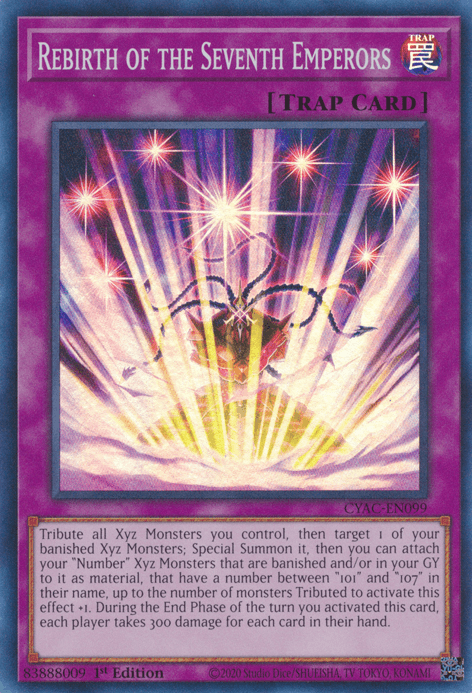 Rebirth of the Seventh Emperors [CYAC-EN099] Super Rare - Josh's Cards