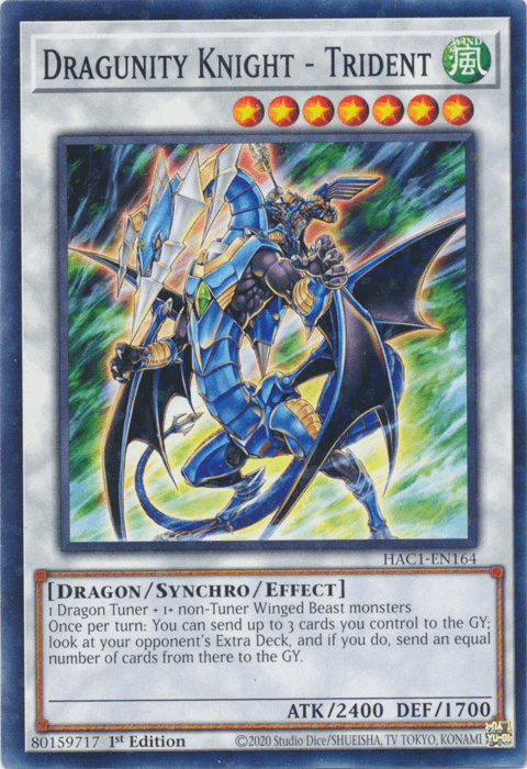 Dragunity Knight - Trident (Duel Terminal) [HAC1-EN164] Common - Josh's Cards