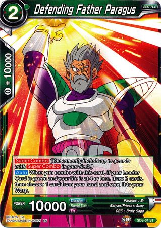Defending Father Paragus (Starter Deck - Rising Broly) (SD8-04) [Destroyer Kings] Parallel Foil