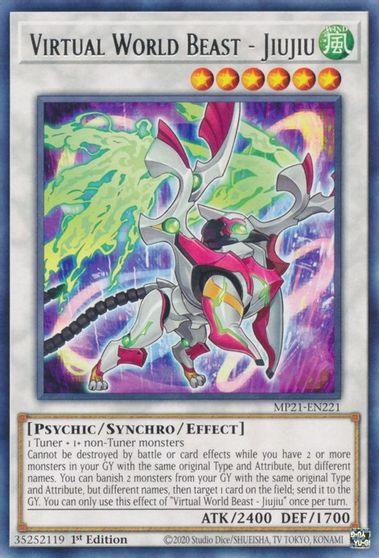 Virtual World Beast - Jiujiu [MP21-EN221] Rare - Josh's Cards