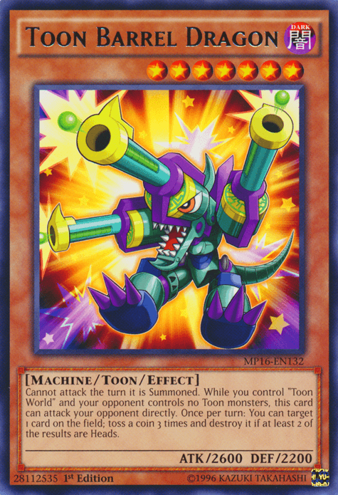 Toon Barrel Dragon [MP16-EN132] Rare - Josh's Cards