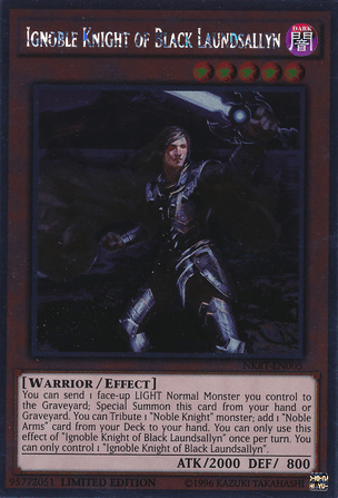 Ignoble Knight of Black Laundsallyn [NKRT-EN005] Platinum Rare - Josh's Cards