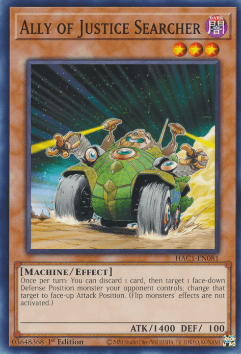 Ally of Justice Searcher [HAC1-EN081] Common - Josh's Cards