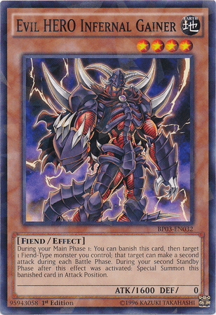 Evil HERO Infernal Gainer [BP03-EN032] Shatterfoil Rare - Josh's Cards