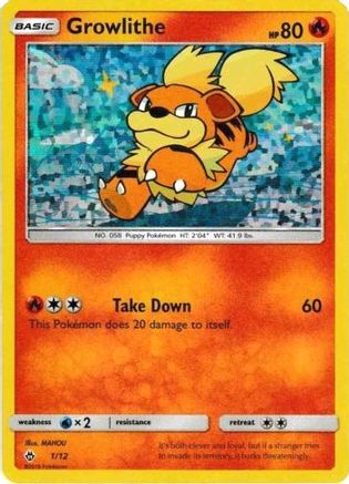 Growlithe 001/12 - McDonalds Promos 2018 Holofoil