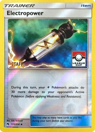 Electropower (League Cup) [Staff] 172/214 - League & Championship Cards Reverse Holofoil