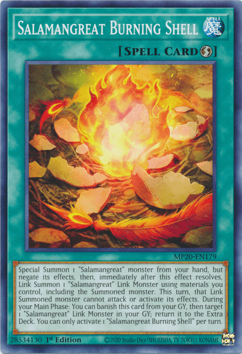 Salamangreat Burning Shell [MP20-EN179] Common - Josh's Cards