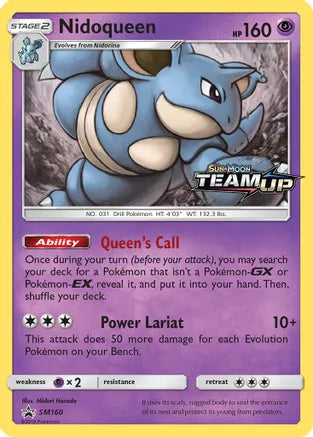 Pokemon: Nidoqueen Promo SM160 - Light Play