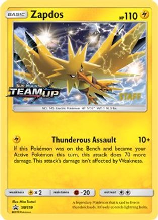 Zapdos - SM159 (Prerelease) [Staff] [SM159] (SM Promos) Holofoil