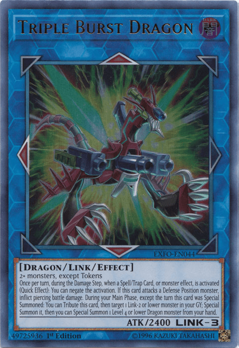 Triple Burst Dragon [EXFO-EN044] Ultra Rare - Josh's Cards