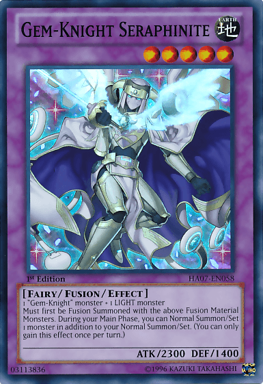 Gem-Knight Seraphinite [HA07-EN058] Super Rare - Josh's Cards