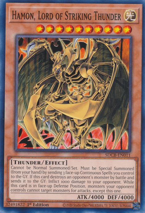 Hamon, Lord of Striking Thunder [SDCB-EN011] Common - Josh's Cards
