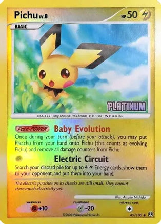 Pokemon: Pichu Promo 45/100 - Moderate Play