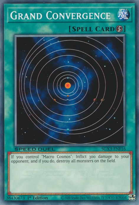 Grand Convergence (SGX3-ENF16) - Speed Duel GX: Duelists of Shadows 1st Edition