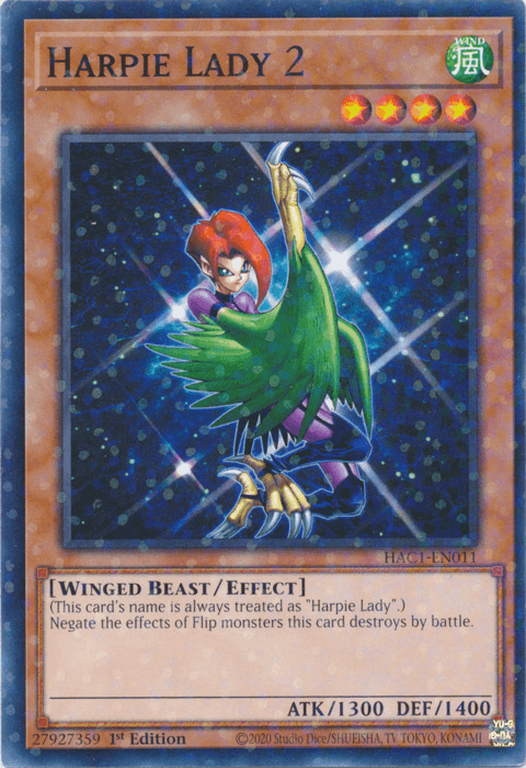 Harpie Lady 2 (Duel Terminal) [HAC1-EN011] Common - Josh's Cards
